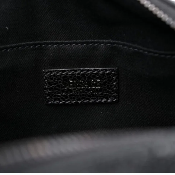 BNWT Versace Metallic Calfskin Virtus Bowling Bag! - Picture 2 of 7